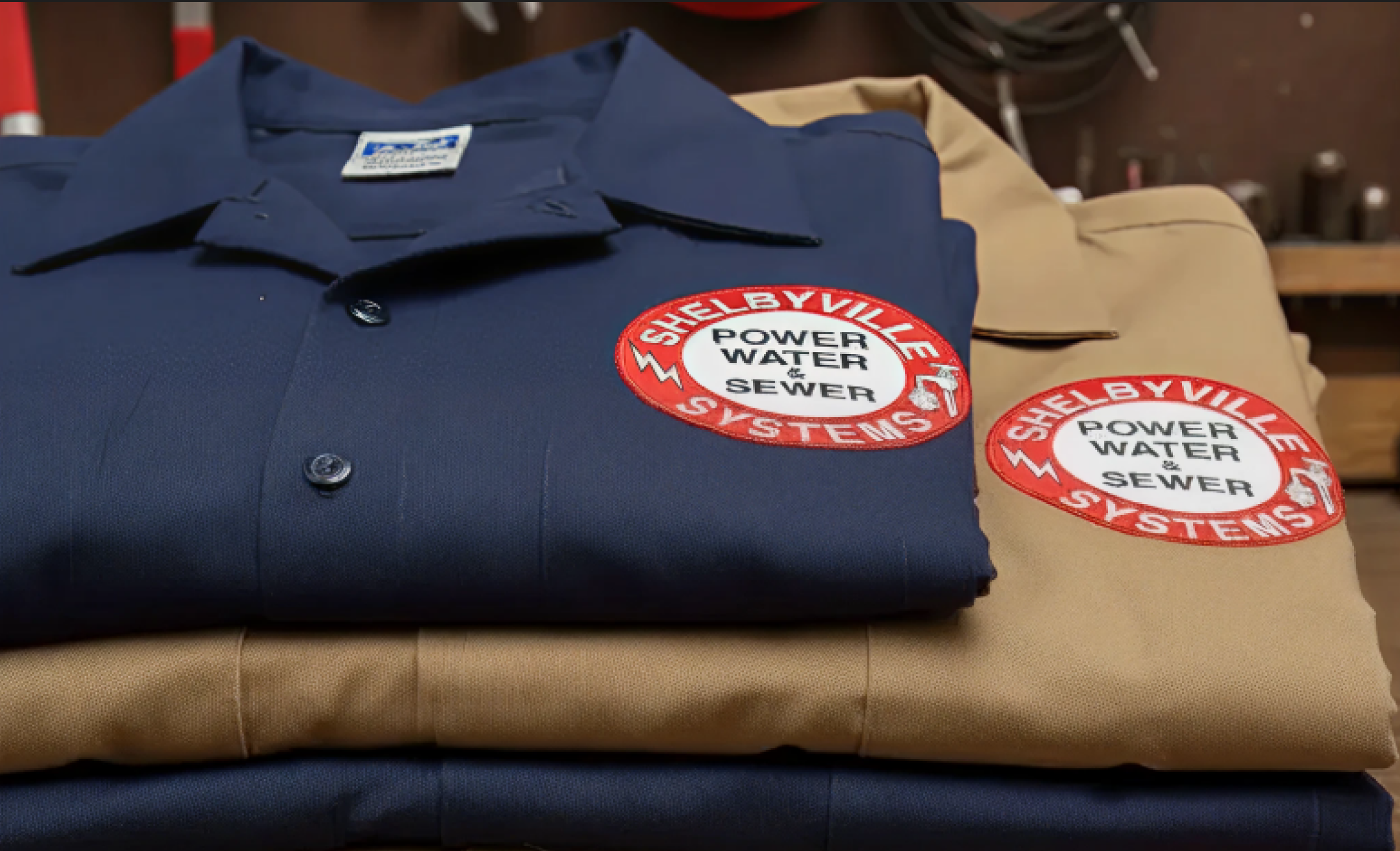 Photos of Shelbyville Power & Water System employee uniforms