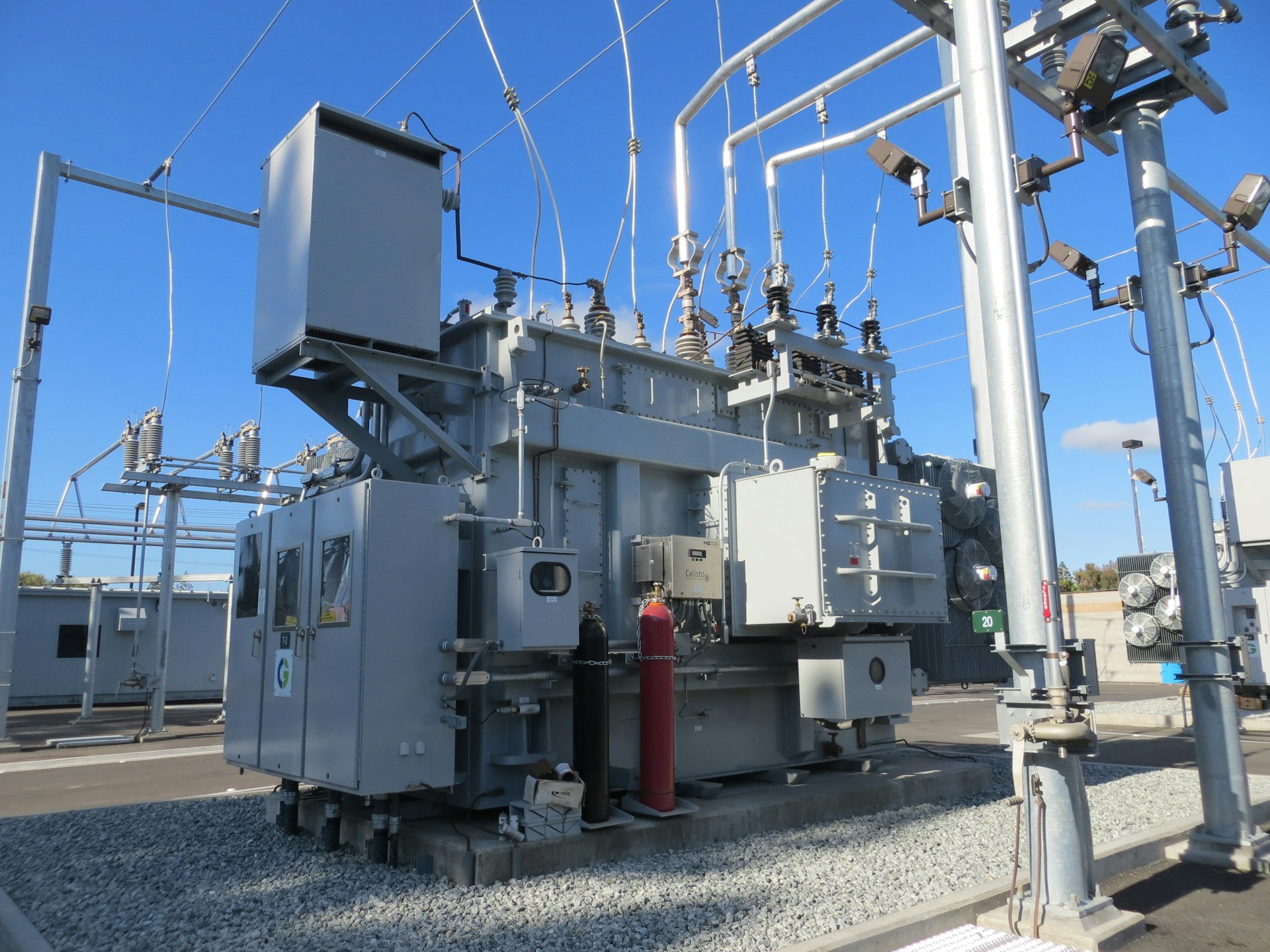 A photo of a power substation